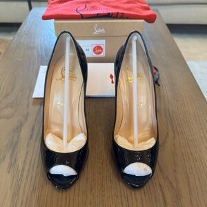Christian Louboutin Yootish 85 Black Patent